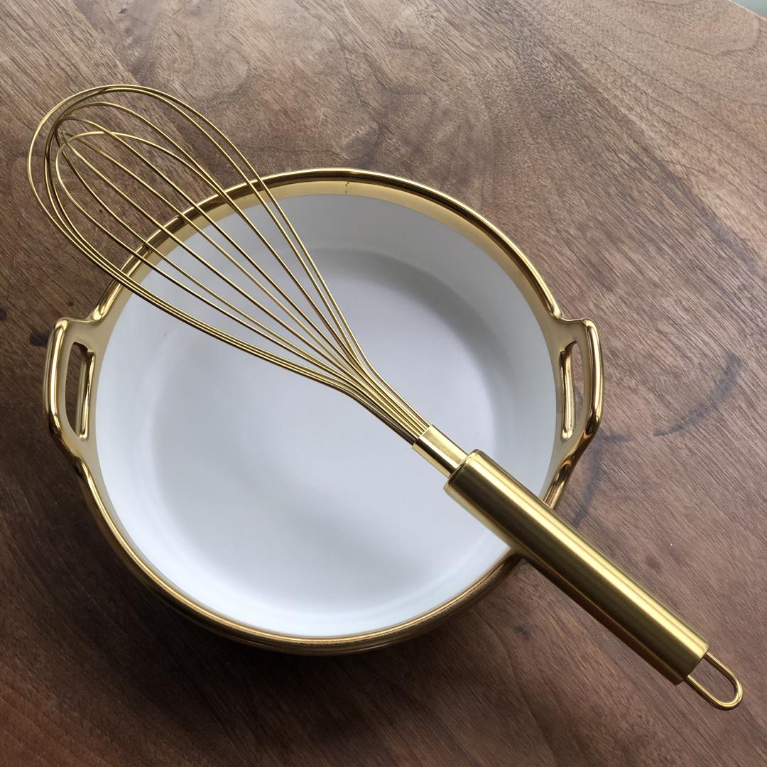 Stainless Steel Gold Whisk – The Cookie Kitchen Bakery
